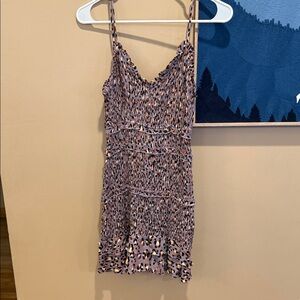 Leopard Print Olivaceous Spaghetti Strap Dress size small never  worn